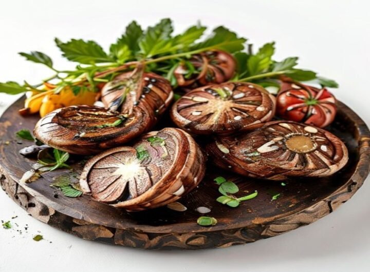Фаршированные грибы с сыром