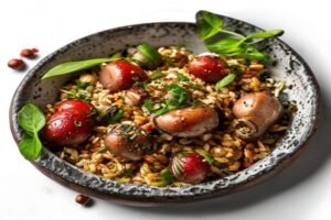 Гречка с грибами и луком