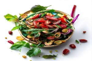 Картофельный салат с колбасой и горчицей