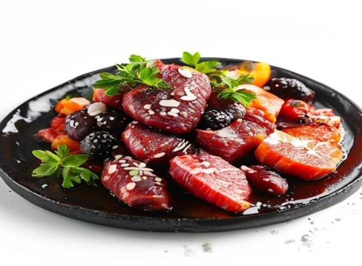 Мясо в сахарной глазури