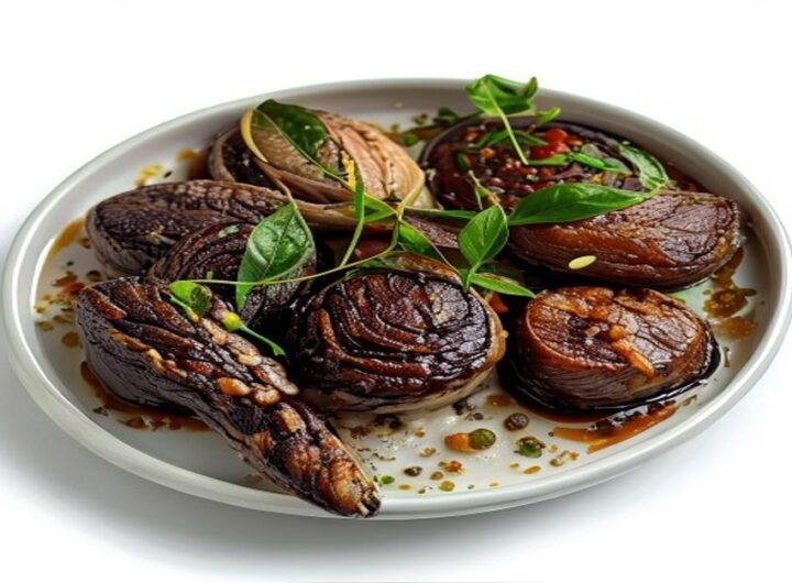 Фаршированные блины с мясом и грибами