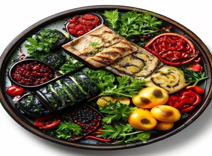 Карри с телятиной и рисом, подается с огурцами и морковью