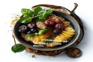 Карри с телятиной и рисом, подается с овощами