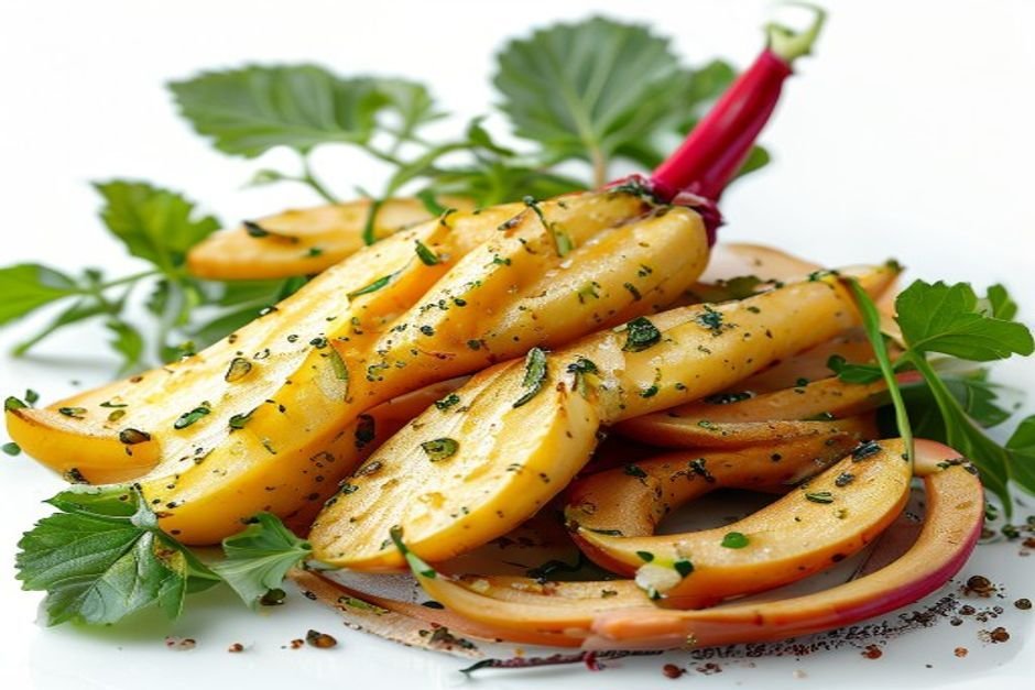 Картофельные дольки с розмариновым соусом и чесноком