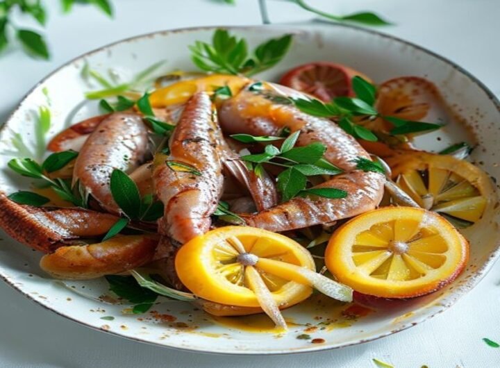 Креветки в кокосовом молоке с лимоном и корицей