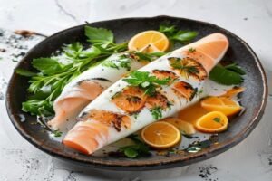 Лосось в сливках с картофелем
