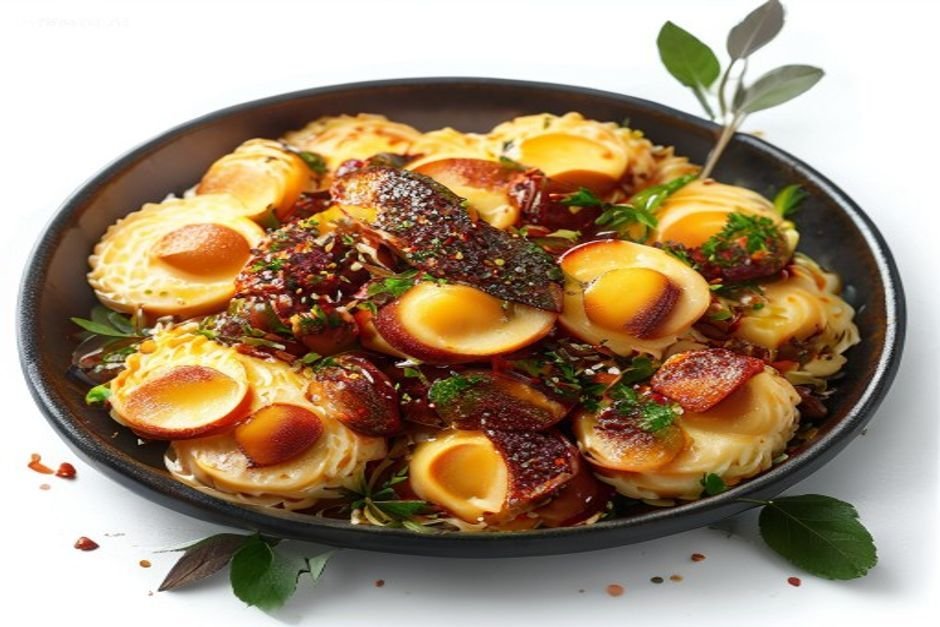 Пельмени с картофелем и тушенкой