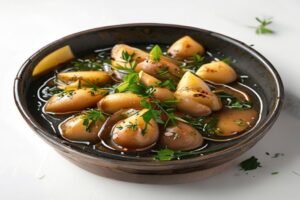 Пельмени с тушенкой и горчицей