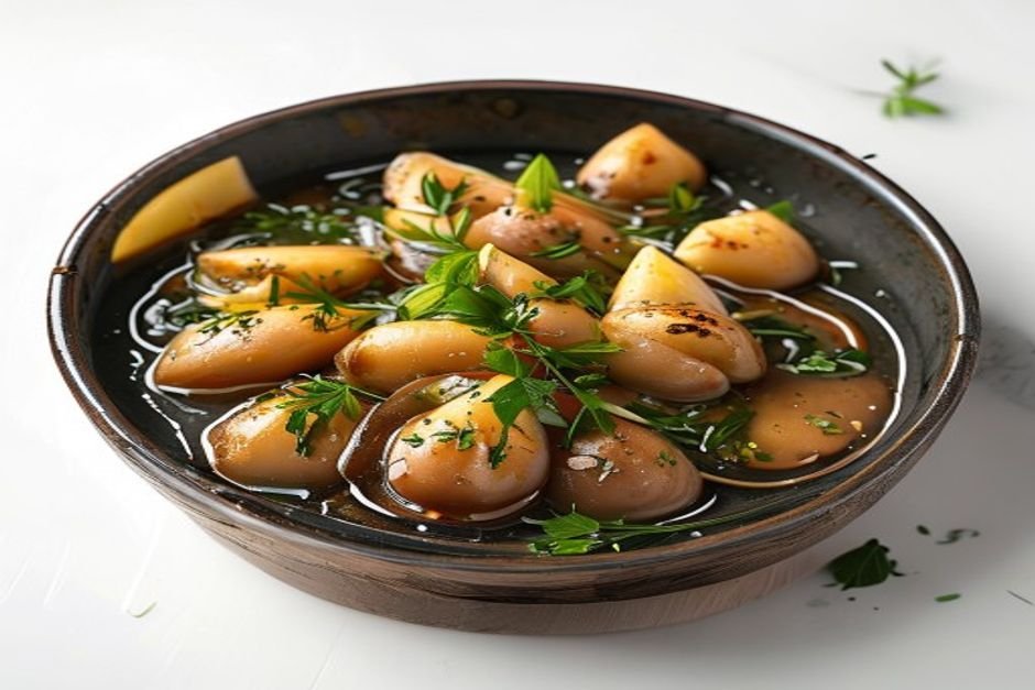 Пельмени с тушенкой и горчицей