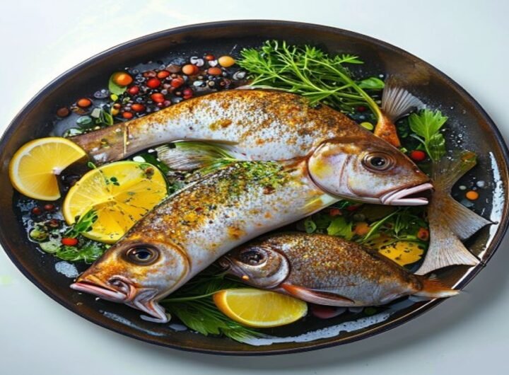 Рыбное филе с овощами и лимоном