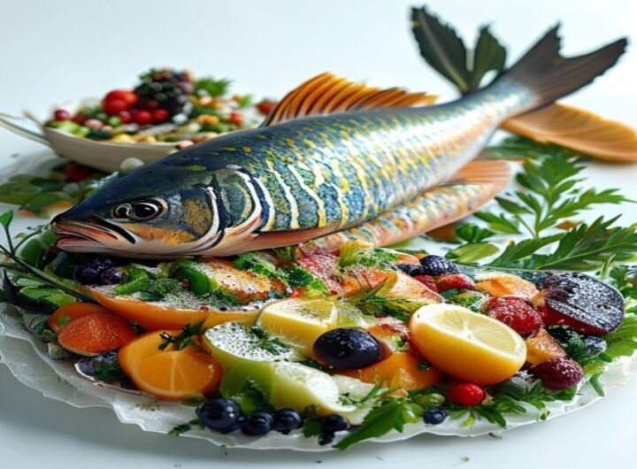 Рыбный пирог с овощами и сливками