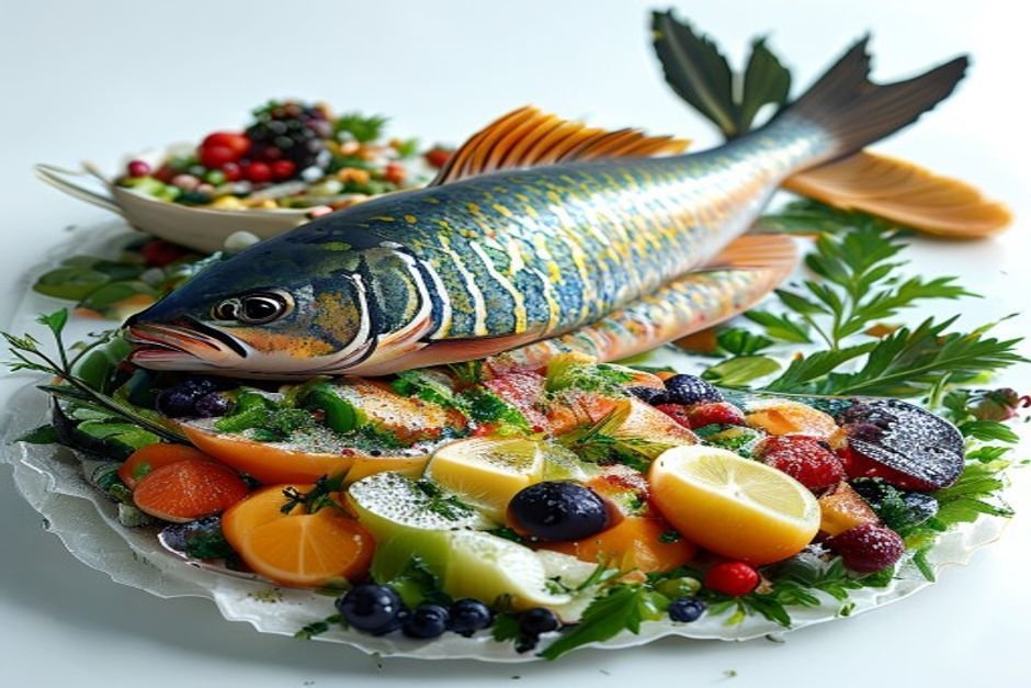 Рыбный пирог с овощами и сливками
