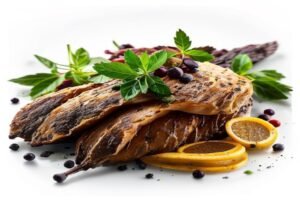 Свиные котлеты с картофельным пюре и горчицей