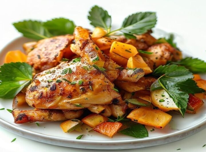 Жареная курица с картофелем