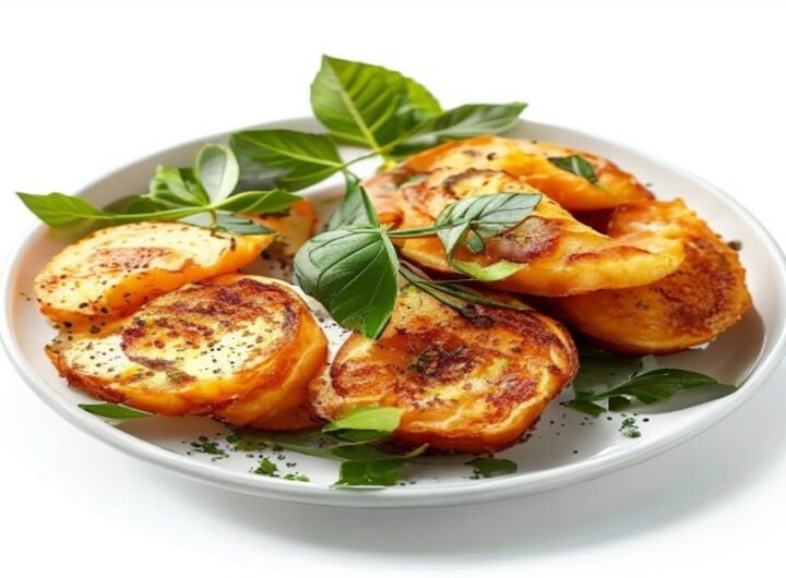 Жареные картофельные лепешки с карри
